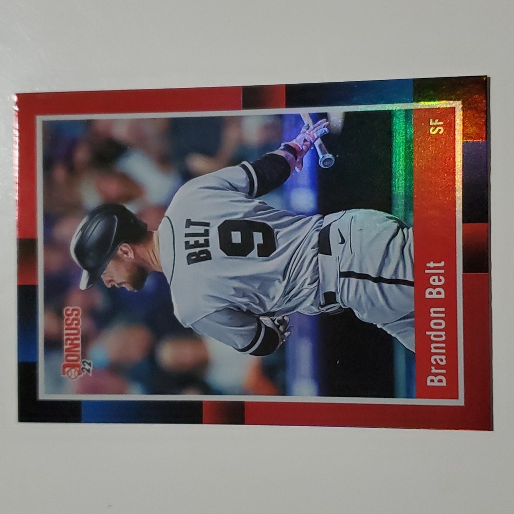 2022 Donruss Brandon Belt #268 1988 Retro Red San Francisco Giants